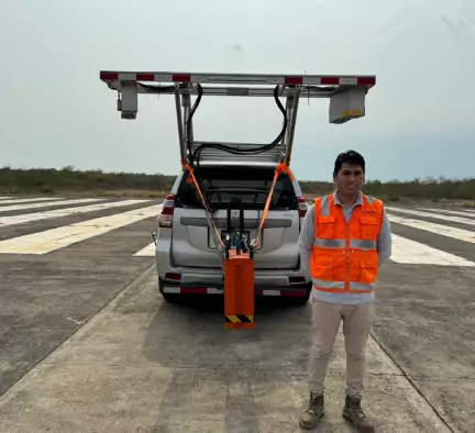 Strinso team performing airport evaluation in Nicaragua